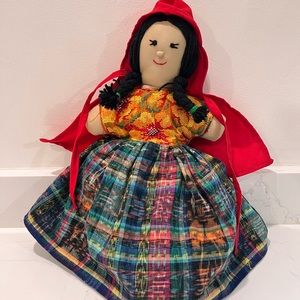 3-in-1 little red riding hood doll in Traditional Guatemalan Huipil